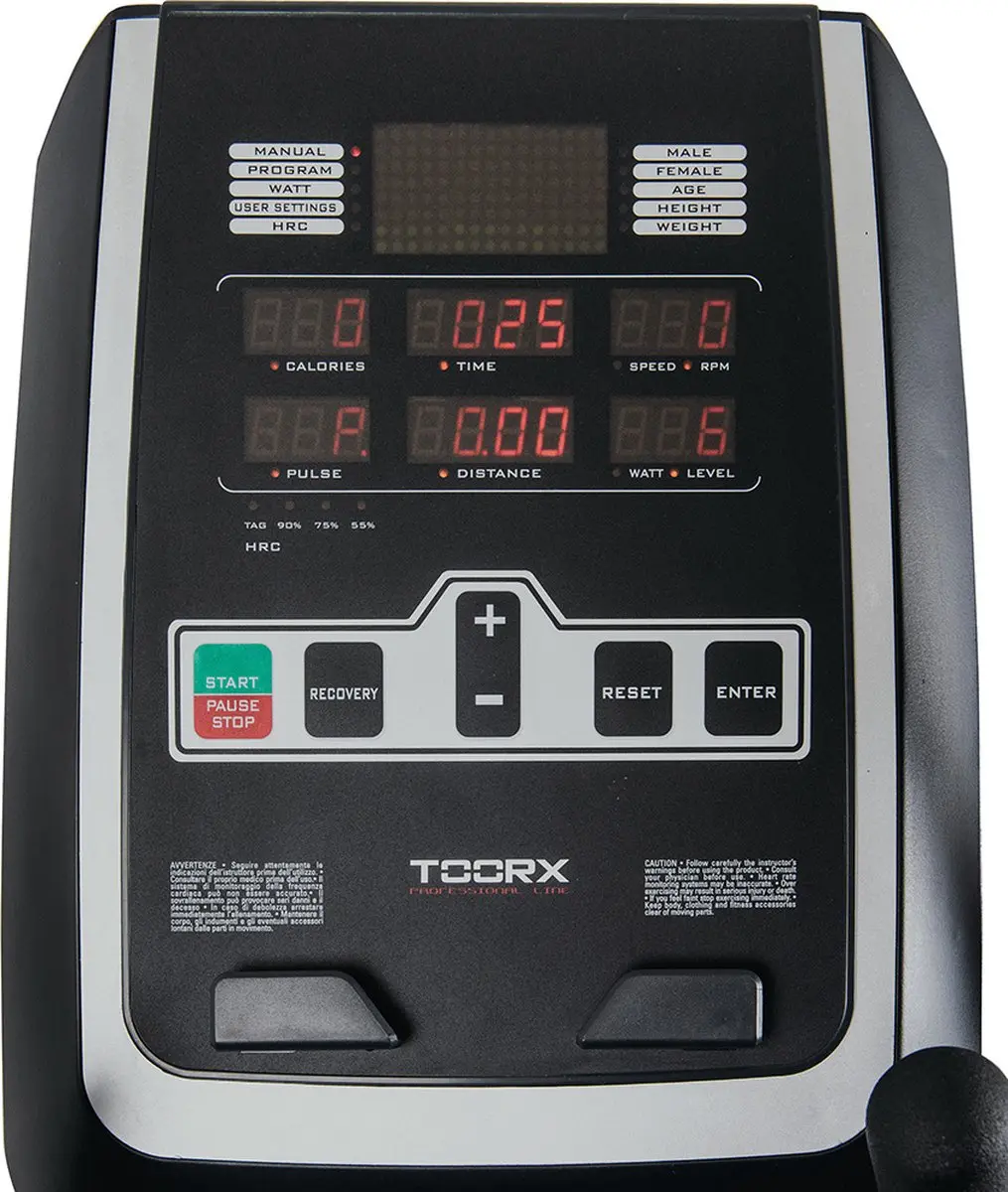 Toorx Professional BRX-9000 Ergometer Hometrainer - 32 Niveaus - Max 180 kg