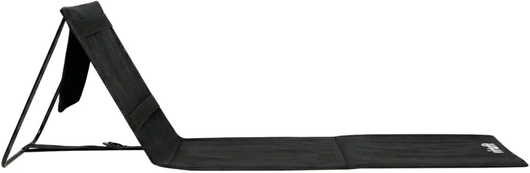 Virtufit Strandmat met Rugleuning 166cm - Zwart
