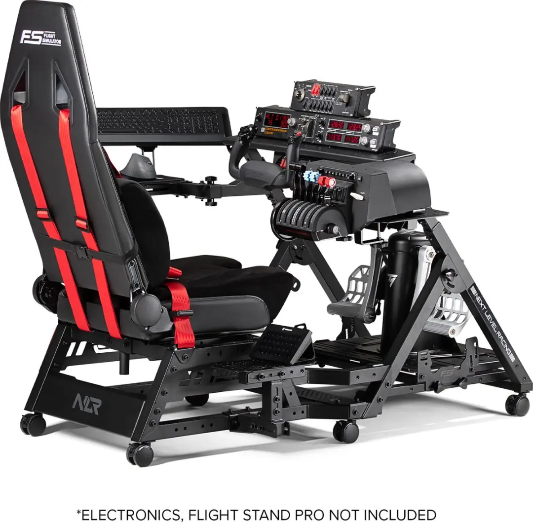 Next Level Racing Flight Seat Pro NLR-S033 - Zwart/Rood
