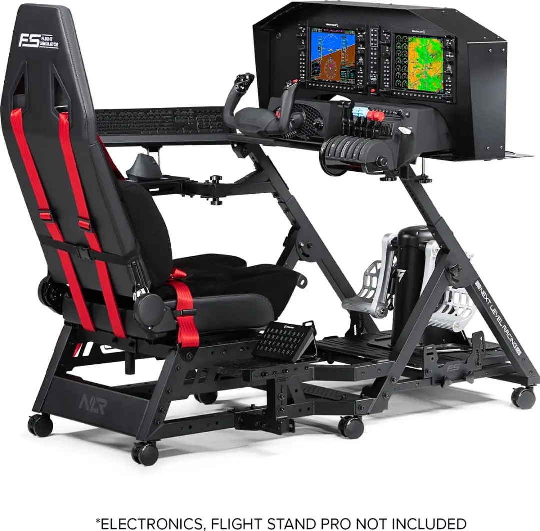 Next Level Racing Flight Seat Pro NLR-S033 - Zwart/Rood