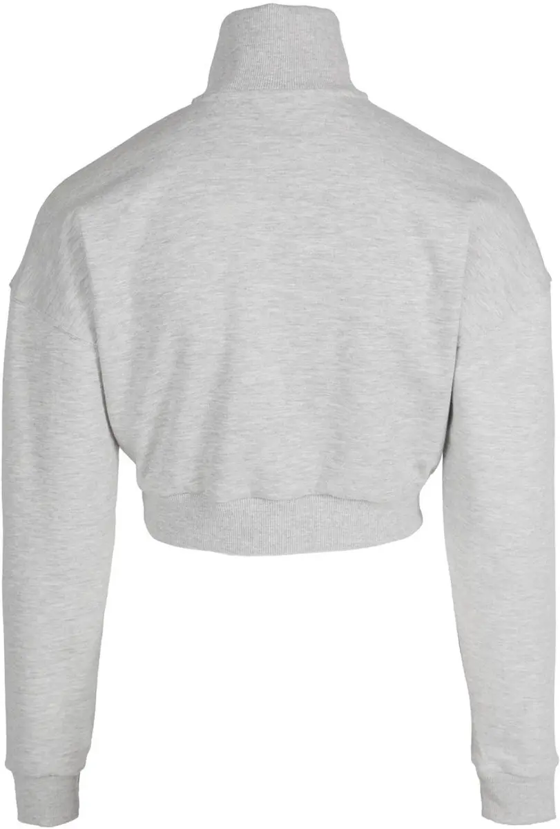 Gorilla Wear Ocala Cropped Half-Zip Sweatshirt - Grijs M