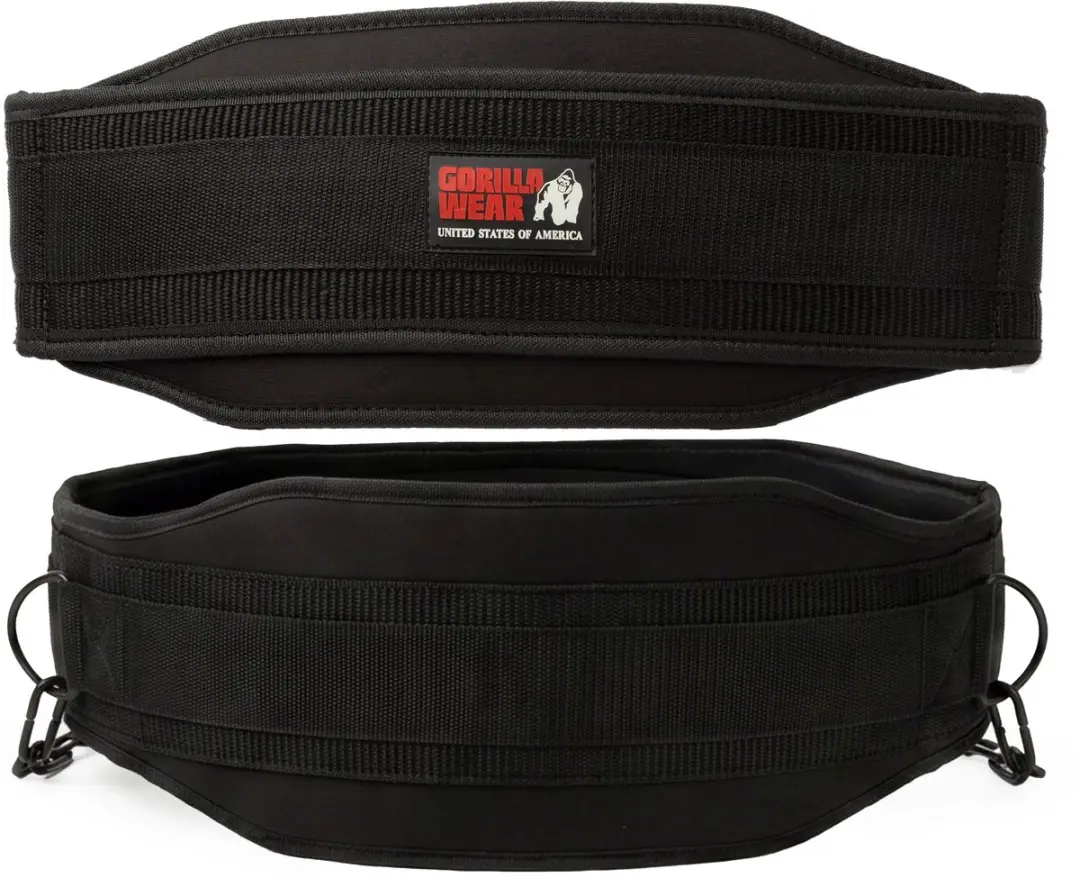 Gorilla Wear Nylon Dip Belt - 105cm Ketting - 100kg - Zwart