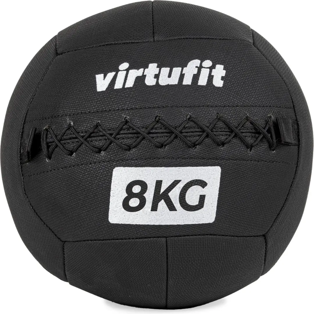VirtuFit Wall Ball Pro 8kg - Fitnessbal Zwart