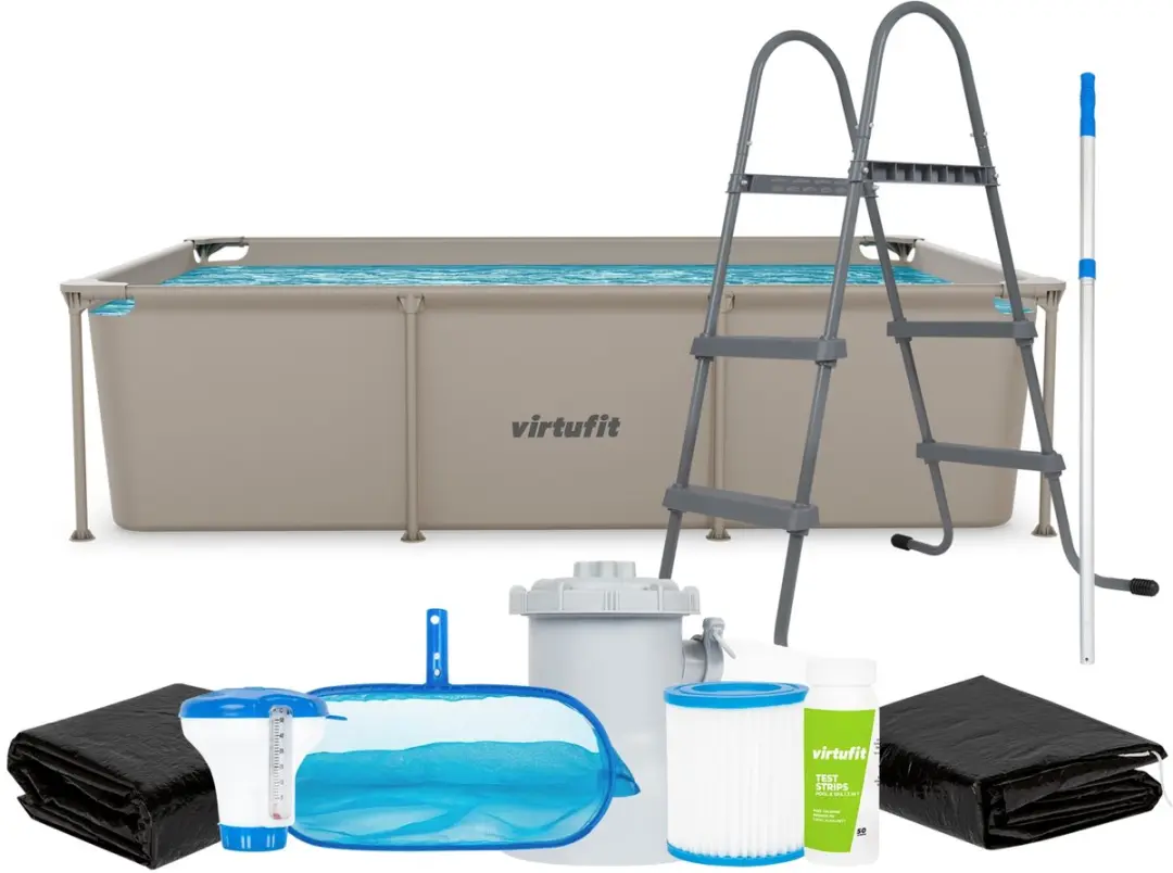 Virtufit Rechthoekig Zwembad VF13091-SET Compleet Pakket