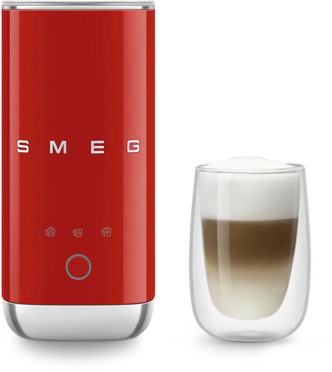 Smeg MFF02RDEU Melkopschuimer - 500W - 180ml - Rood