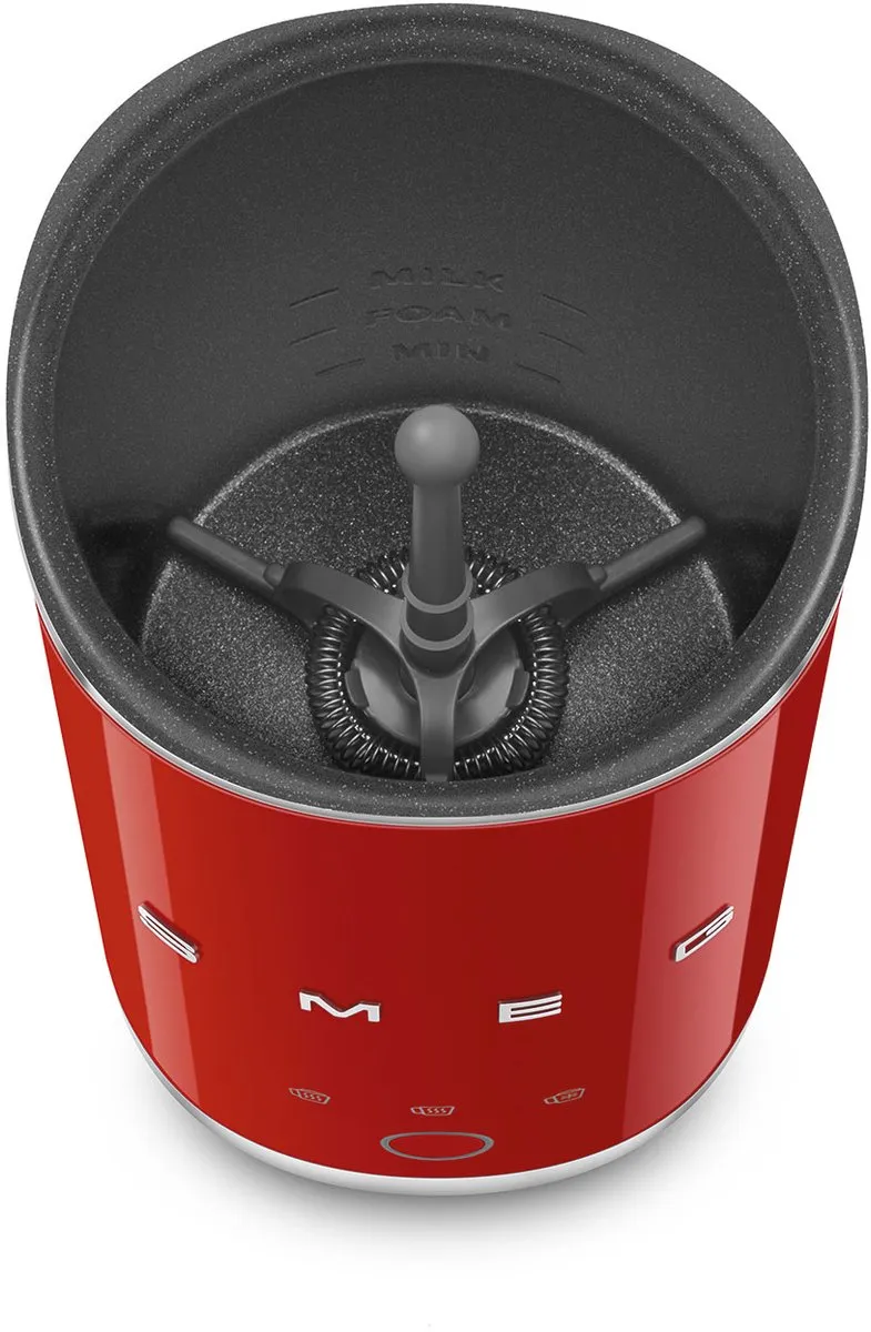 Smeg MFF02RDEU Melkopschuimer - 500W - 180ml - Rood