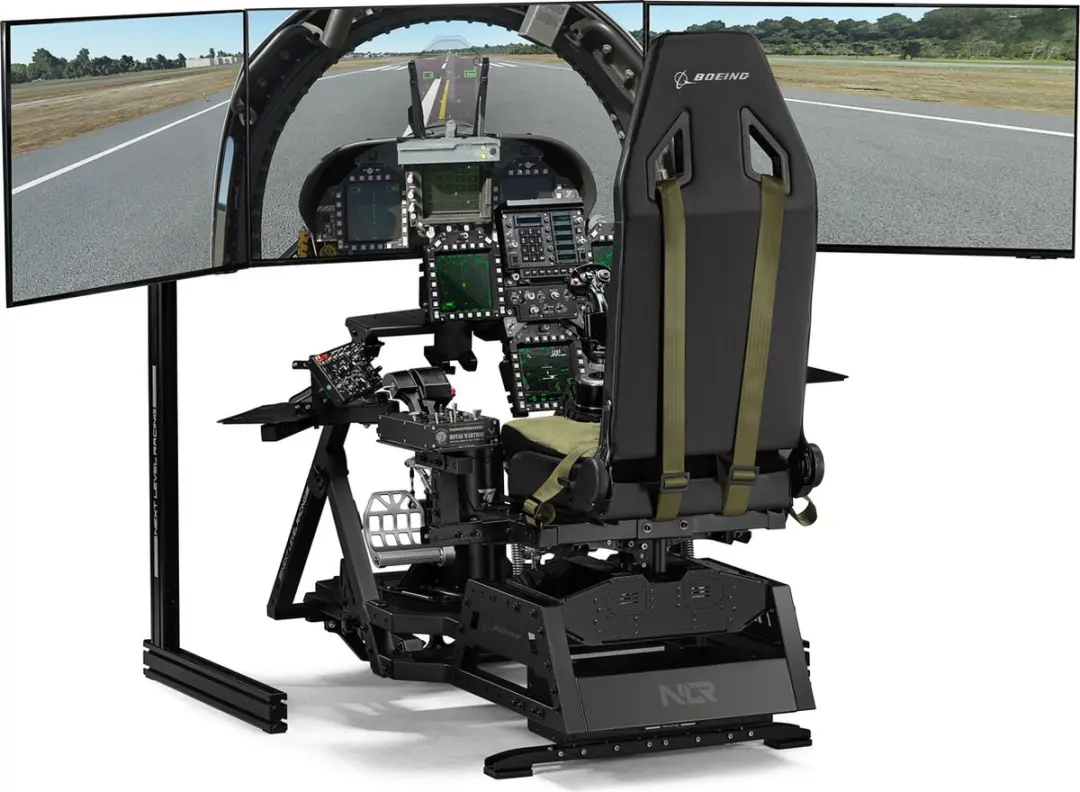 Next Level Racing Flight Seat Pro NLR-S039 Vluchtsimulatie - Boeing Militaire Editie - Zwart/Groen
