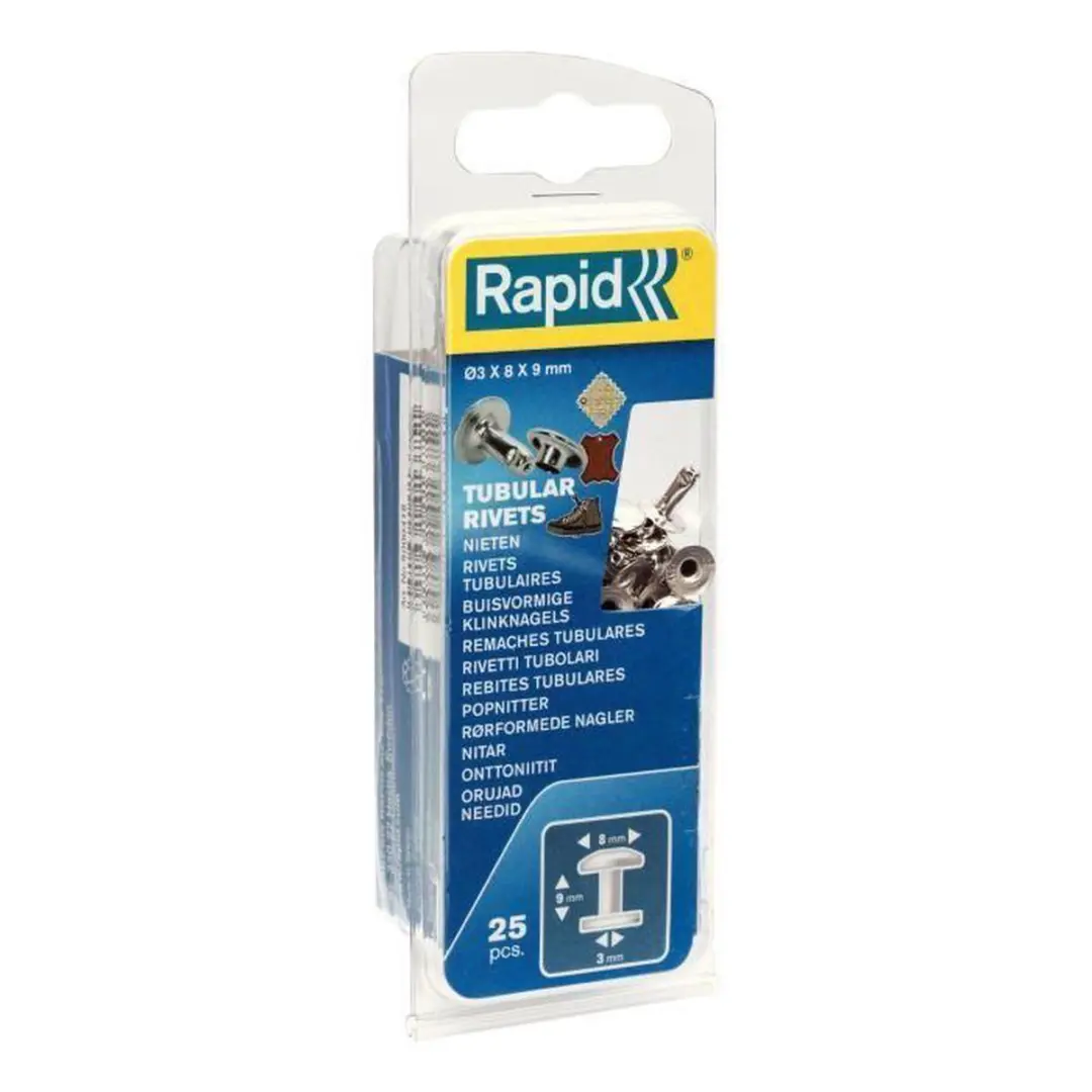 Rapid Buisvormige Klinknagels 8x3x9mm - 25 Stuks