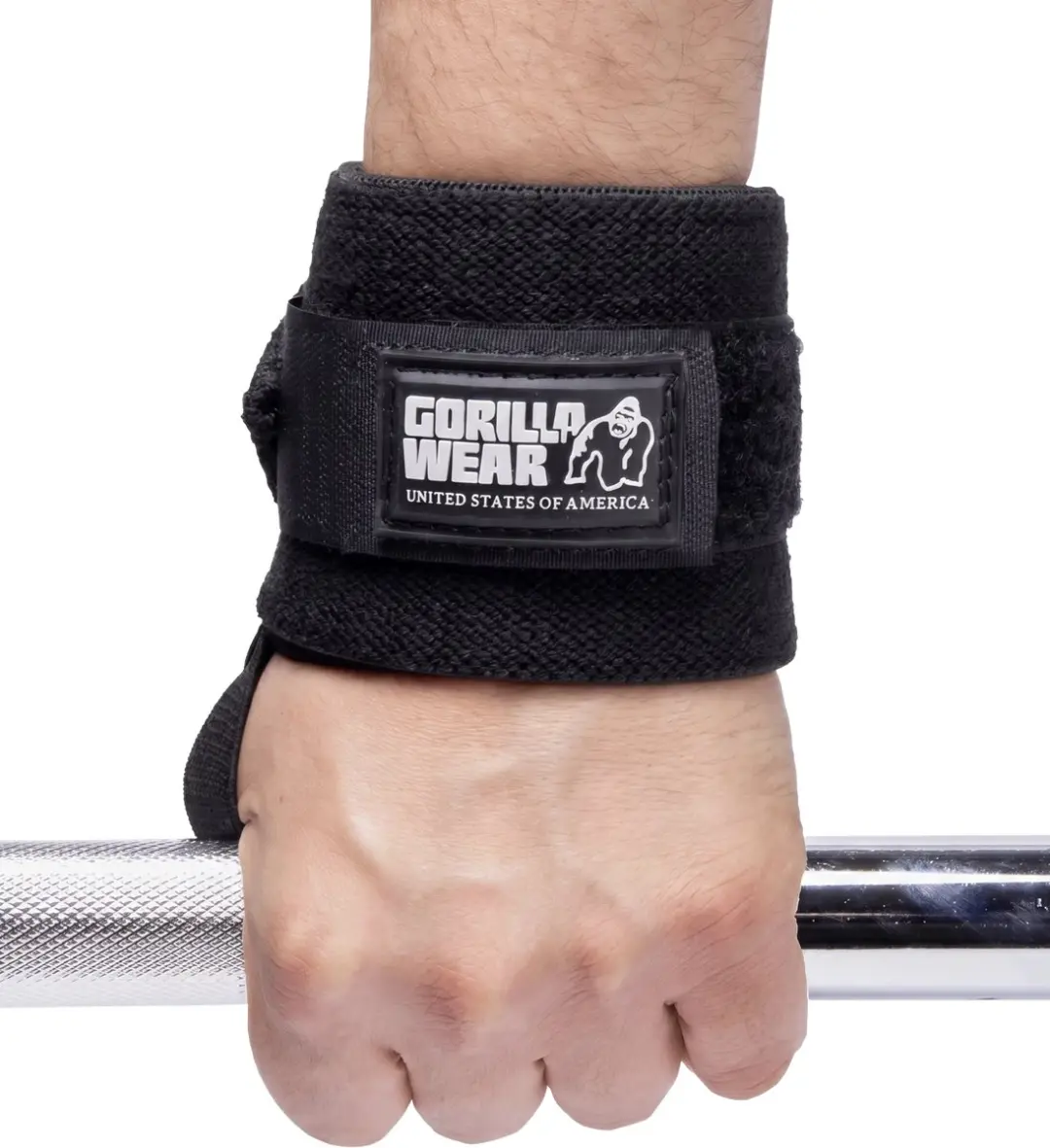 Gorilla Wear Essential Wrist Wraps - Polswraps 2 Stuks - Zwart/Wit