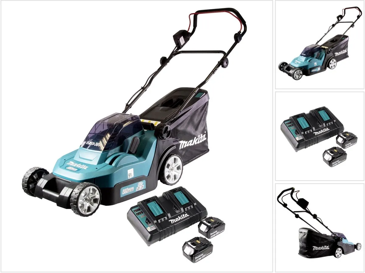 Makita DLM432PT2 Grasmaaier Set - 43cm - 2x 18V - 2x 5.0Ah