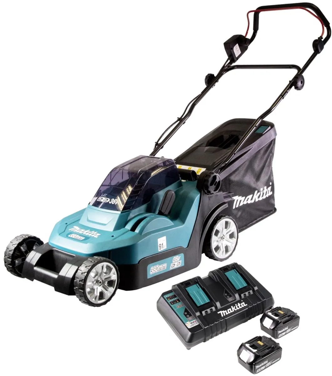 Makita DLM432PT2 Grasmaaier Set - 43cm - 2x 18V - 2x 5.0Ah
