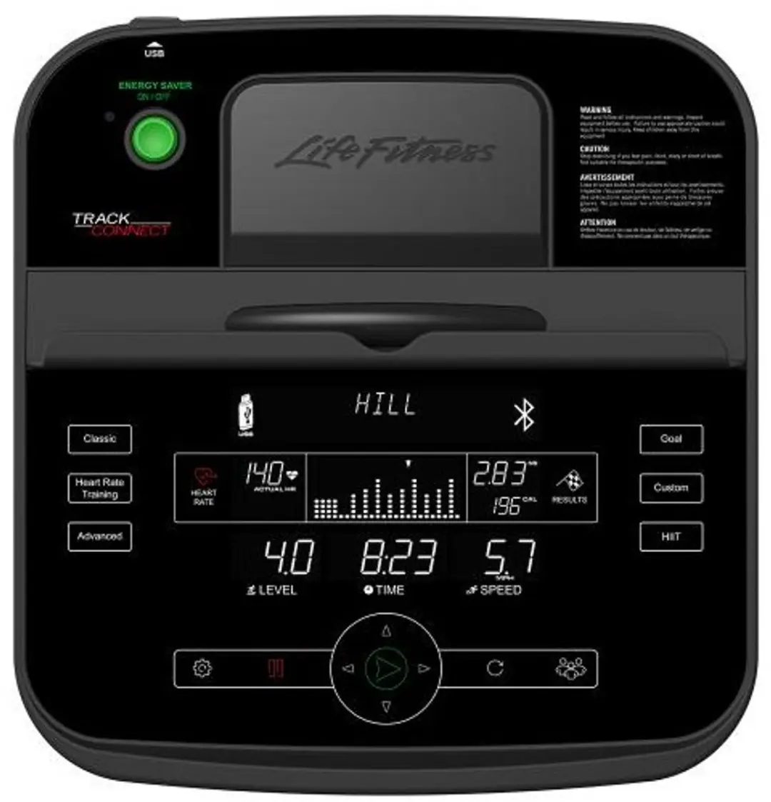 Life Fitness C3 Track Connect Hometrainer - Draadloze hartslagmeting - Zwart