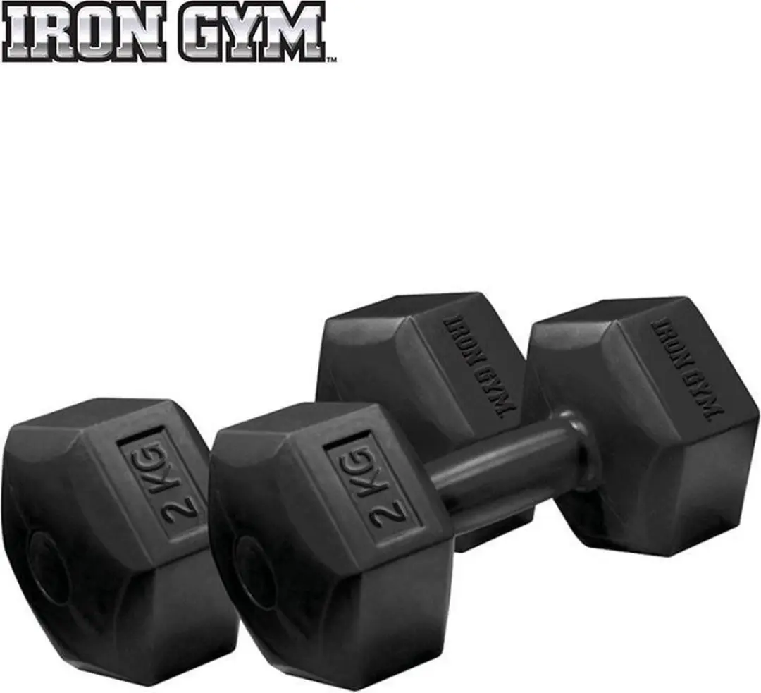 Iron Gym Dumbbell Set 2x 2kg Gietijzer - Zwart