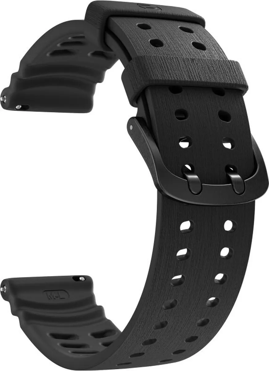 Polar Sport Horlogeband 22mm Siliconen - Zwart - S/M & M/L
