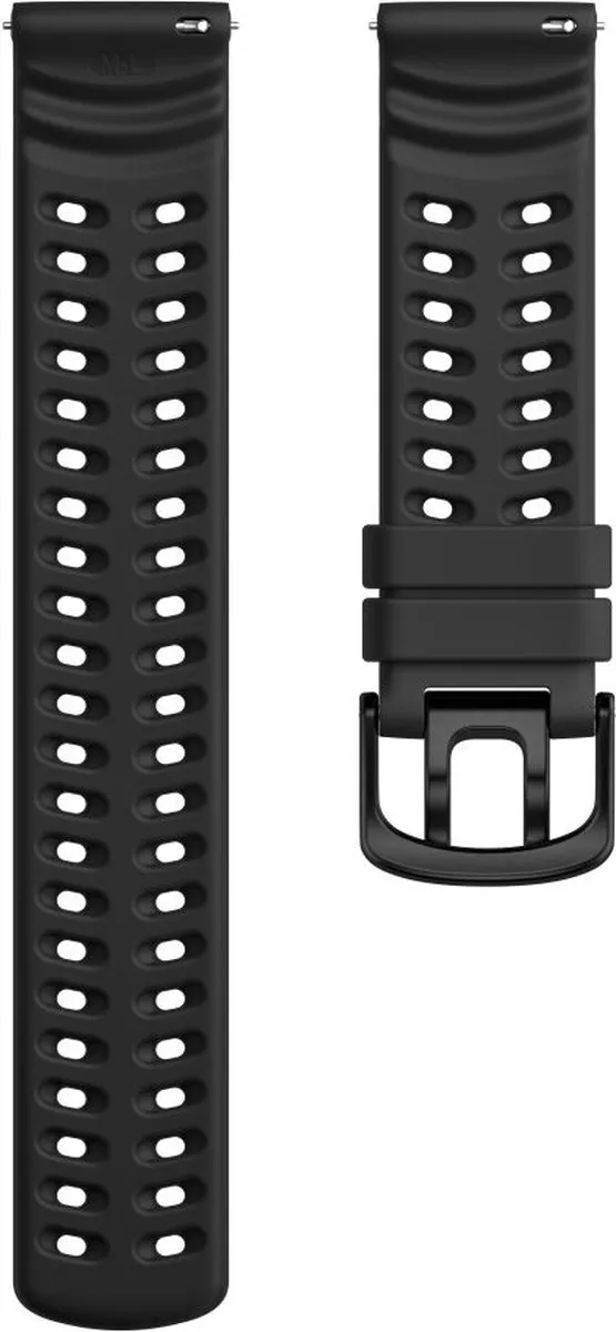 Polar Sport Horlogeband 22mm Siliconen - Zwart - S/M & M/L