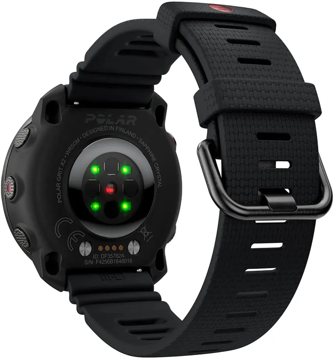 Polar Sport Horlogeband 22mm Siliconen - Zwart - S/M & M/L