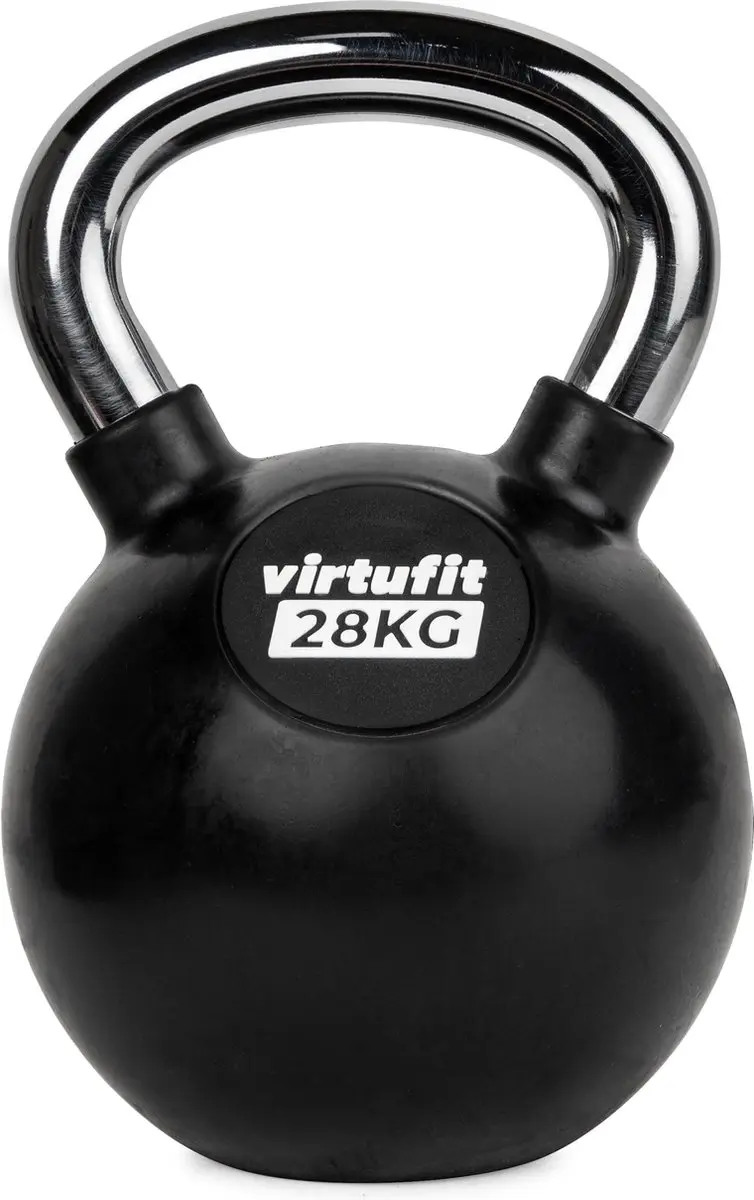 VirtuFit Kettlebell 28 kg - Zwart/Zilver
