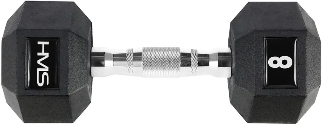 HMS Hexa Pro Dumbbell 16 kg - Zwart/Zilver