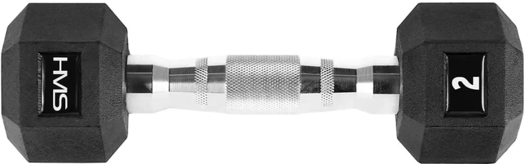 HMS Hexa Pro Dumbbell 16 kg - Zwart/Zilver
