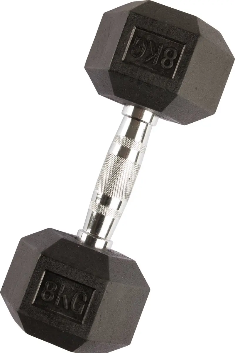 VirtuFit Hexa Dumbbell Pro 8kg - Zilver/Zwart