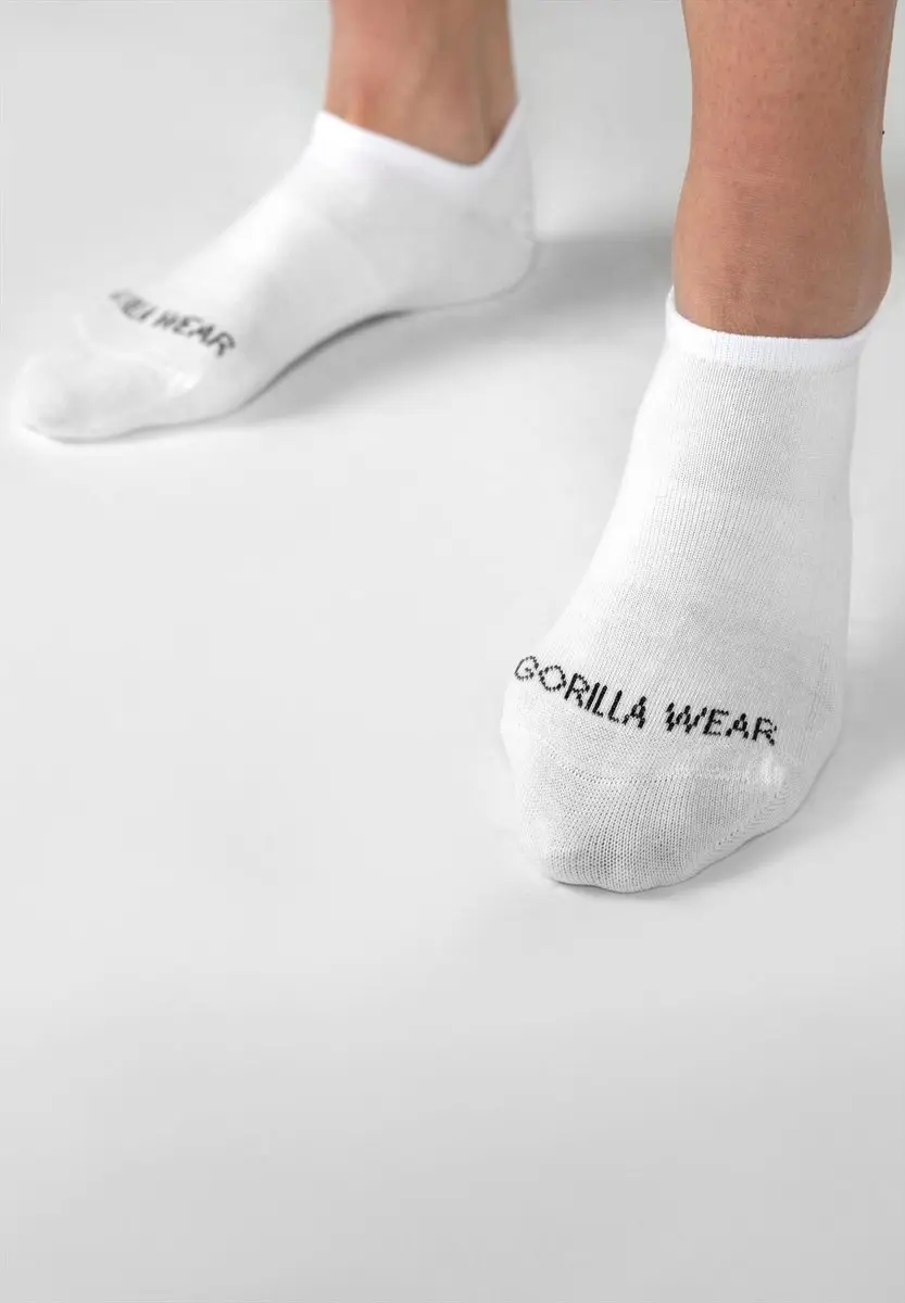 Gorilla Wear Enkelsokken 2-Pack Wit - 39-42