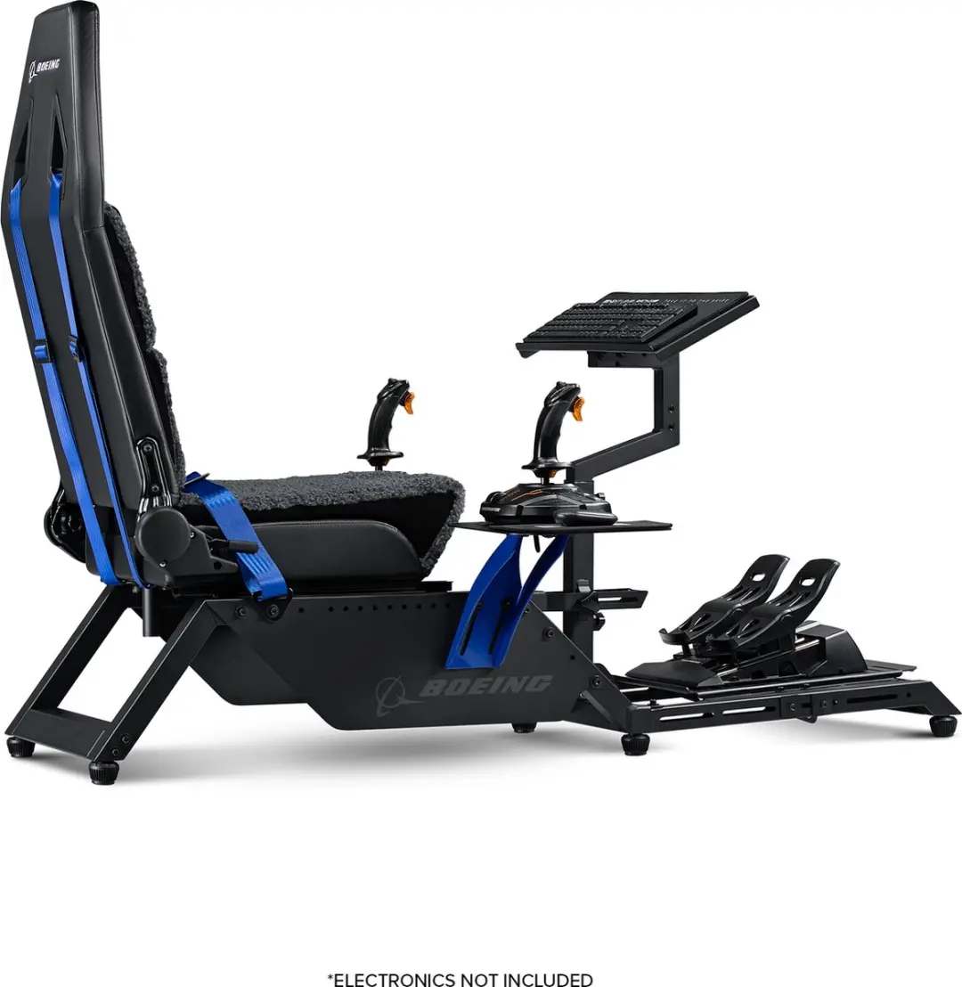 Next Level Racing NLR-S027 Boeing Cockpit Simulator - Faux Wol - Zwart/Blauw