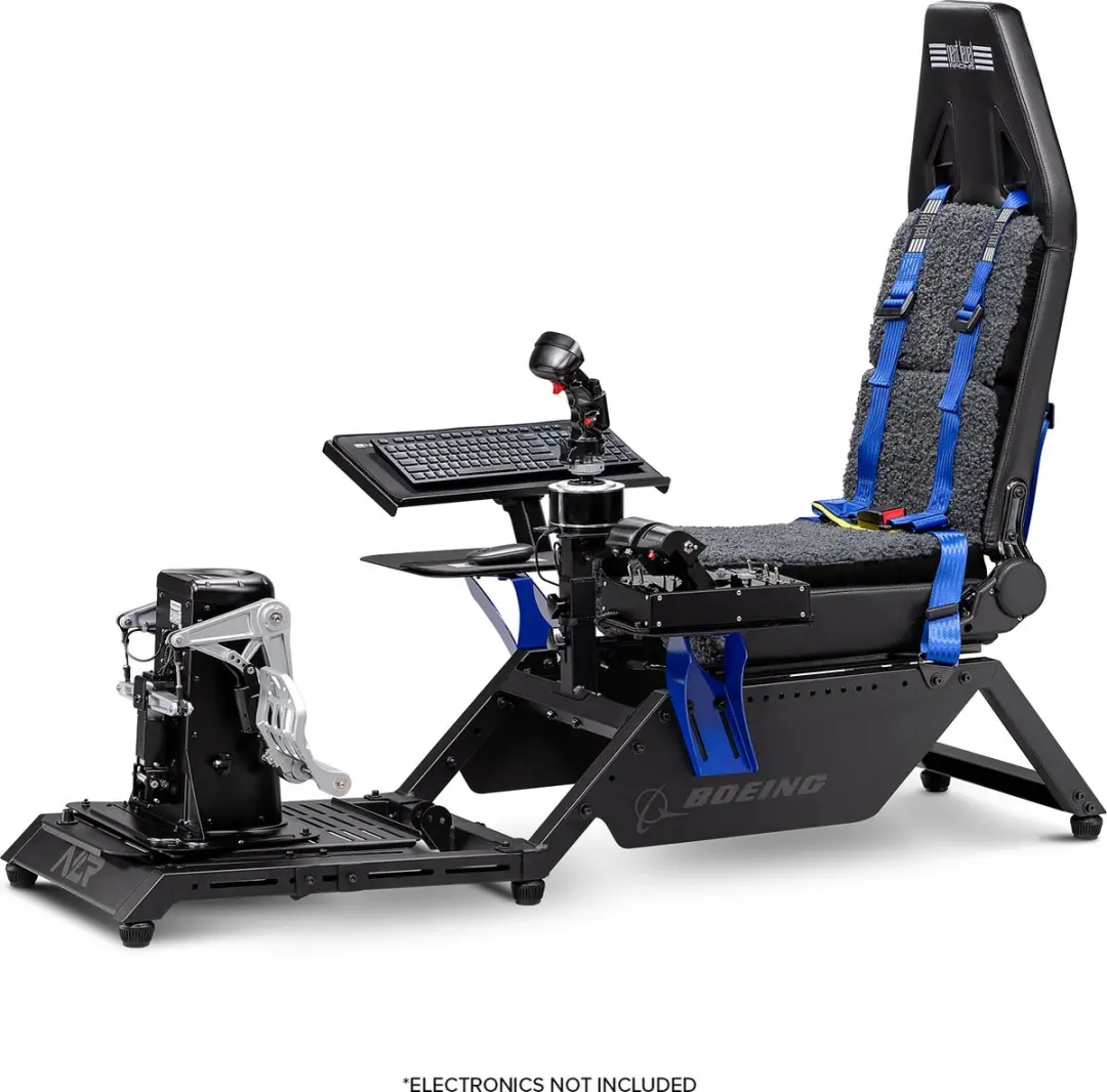 Next Level Racing NLR-S027 Boeing Cockpit Simulator - Faux Wol - Zwart/Blauw