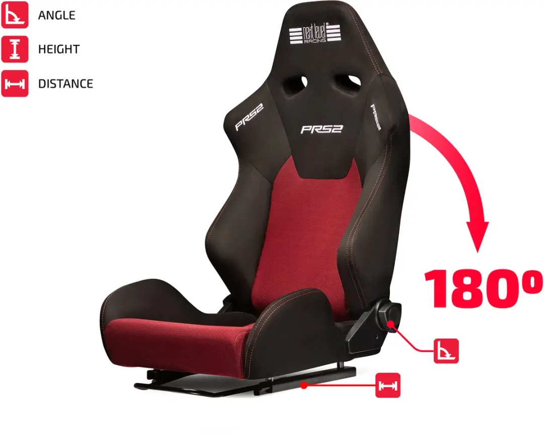 Next Level Racing PRS2 NLR-E058 Sim Racing Stoel - Rood/Zwart