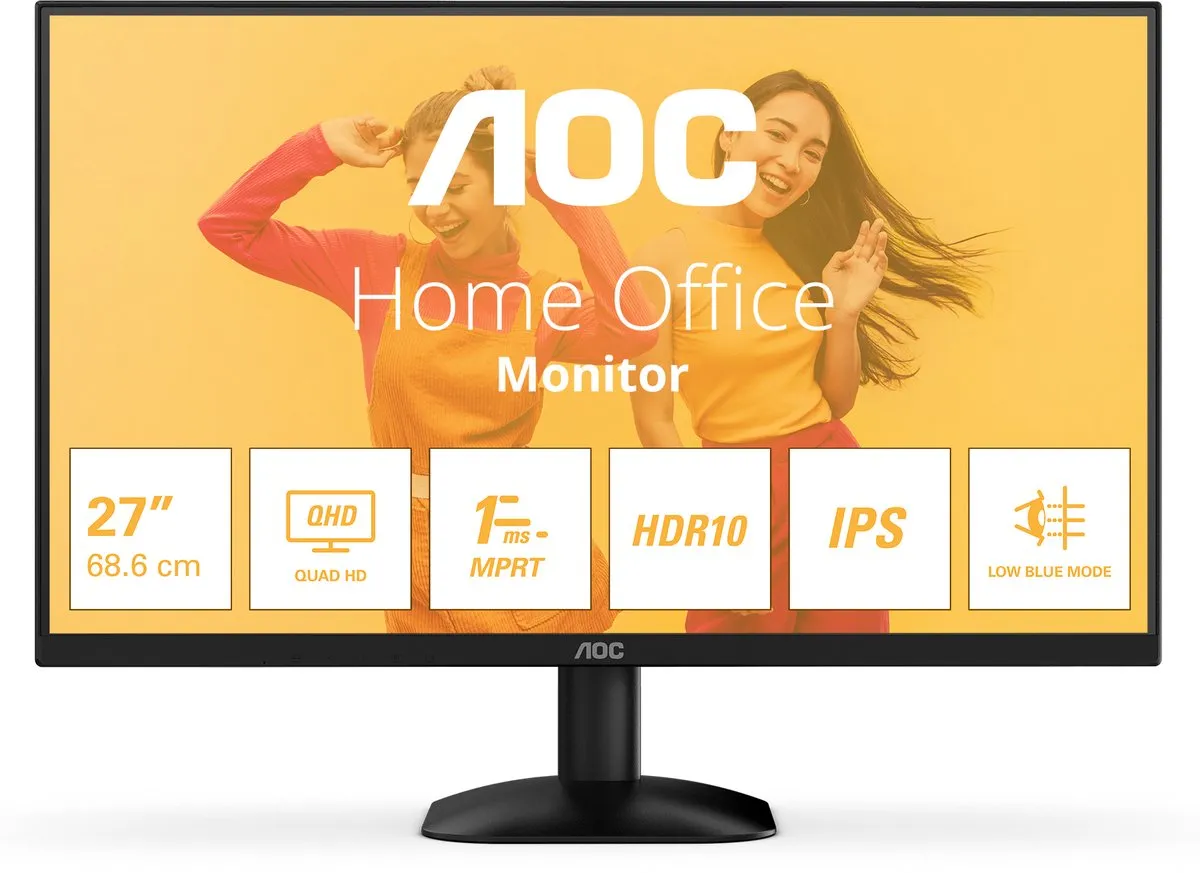 AOC Q27B35E Monitor - 27 inch QHD IPS