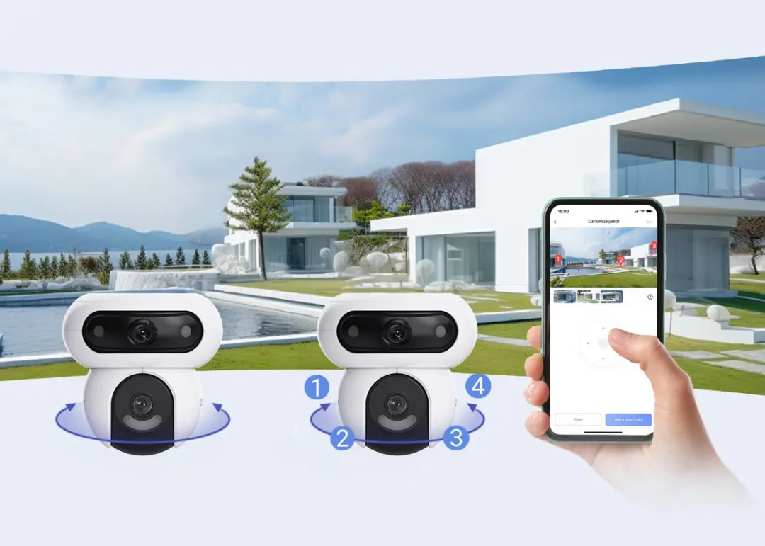 EZVIZ H90 Dual 2K+ Beveiligingscamera - 360° Pan & Tilt - Zwart/Wit