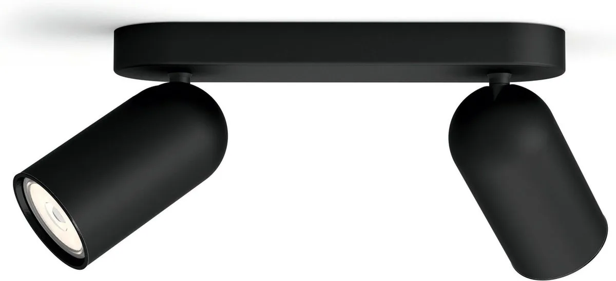 Philips Hue Pongee Opbouwspot Zwart - 2x GU10 RGBW