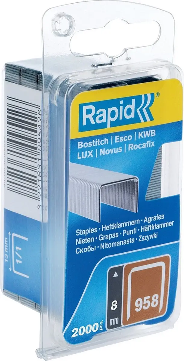 Rapid Nieten No 958 - 8mm - 2000 Stuks