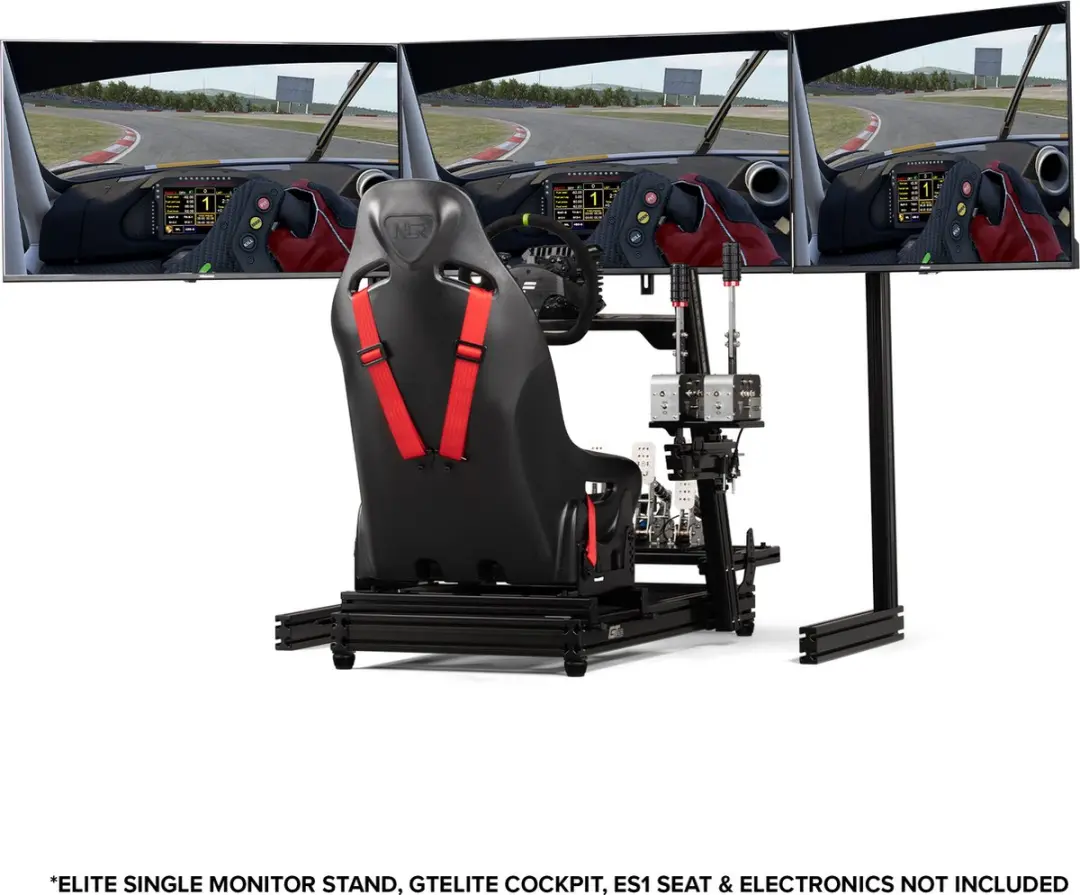 Next Level Racing Elite NLR-E039 Triple Schermhouder - Zwart