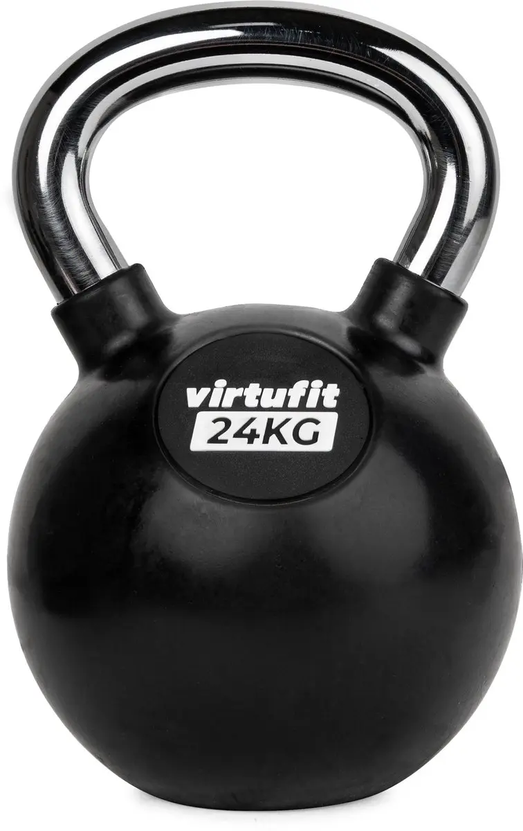 VirtuFit Kettlebell 24kg - Zwart/Zilver
