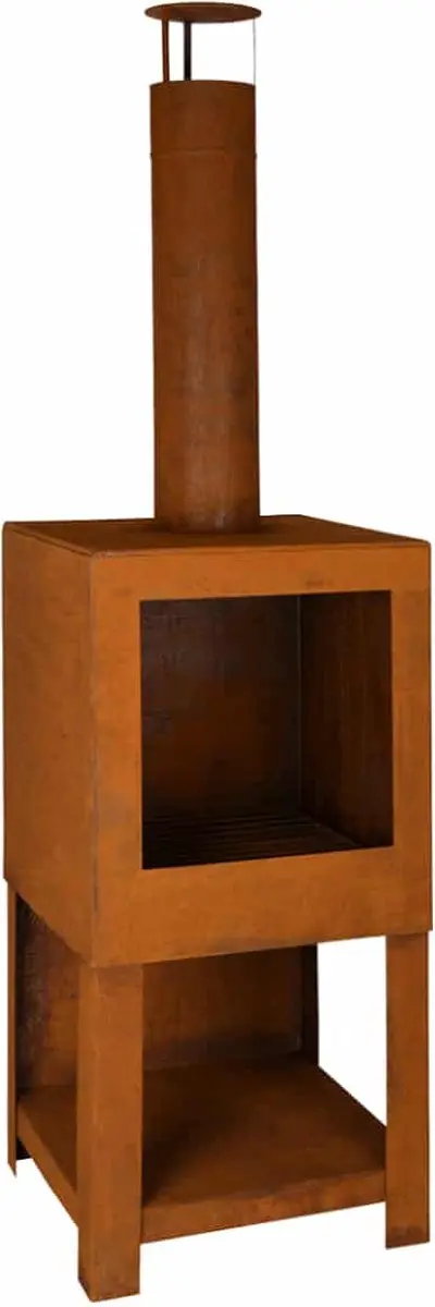 Esschert Design Fancy Flames Buitenkachel - Staal Bruin 134x38x38cm