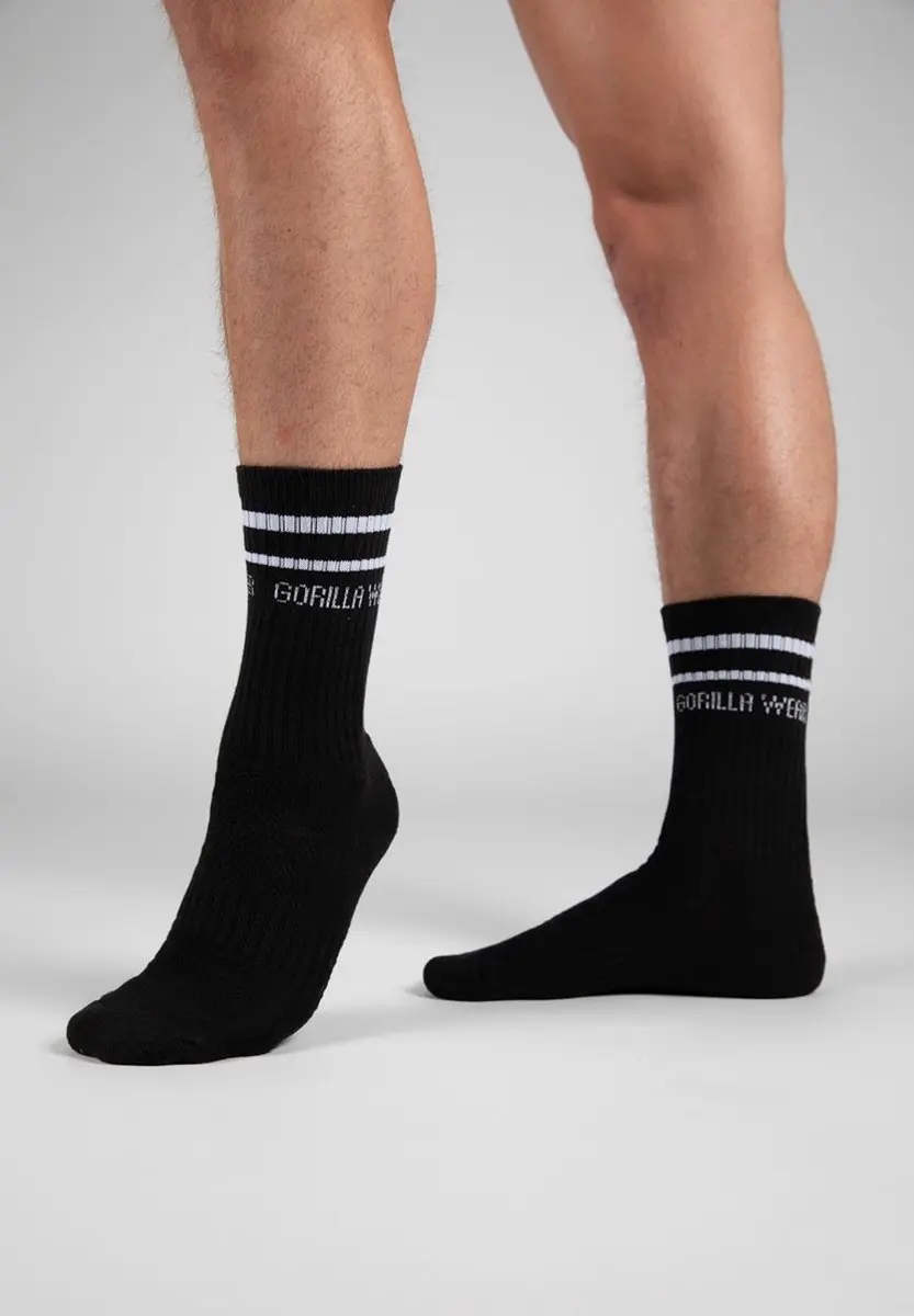 Gorilla Wear Crew Sokken 2-Pack - Zwart