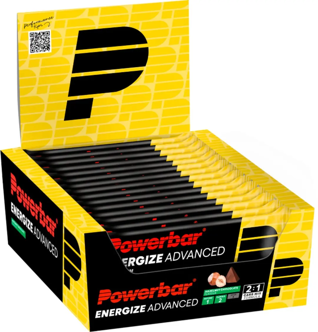 PowerBar Energize Advanced Energierepen 55g - 15 Stuks - Hazelnoot Chocolade