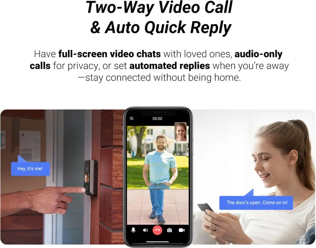 EZVIZ EP8 Ultra Videodeurbel - 6MP Dual Lens - AI Pakketdetectie - 32GB Opslag - Zilver/Zwart - afbeelding 6 van 6