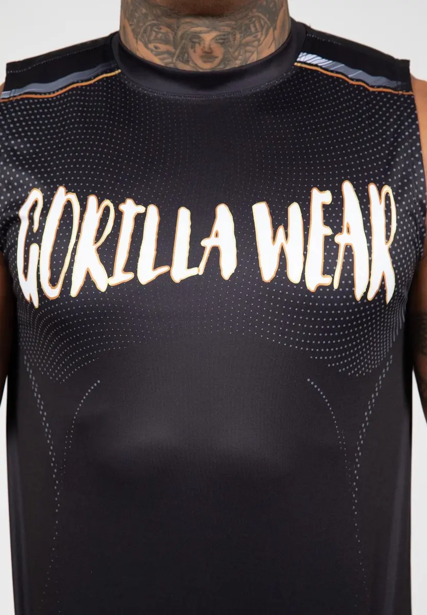 Gorilla Wear Clayton Tank Top XL - Zwart/Goud - afbeelding 6 van 6