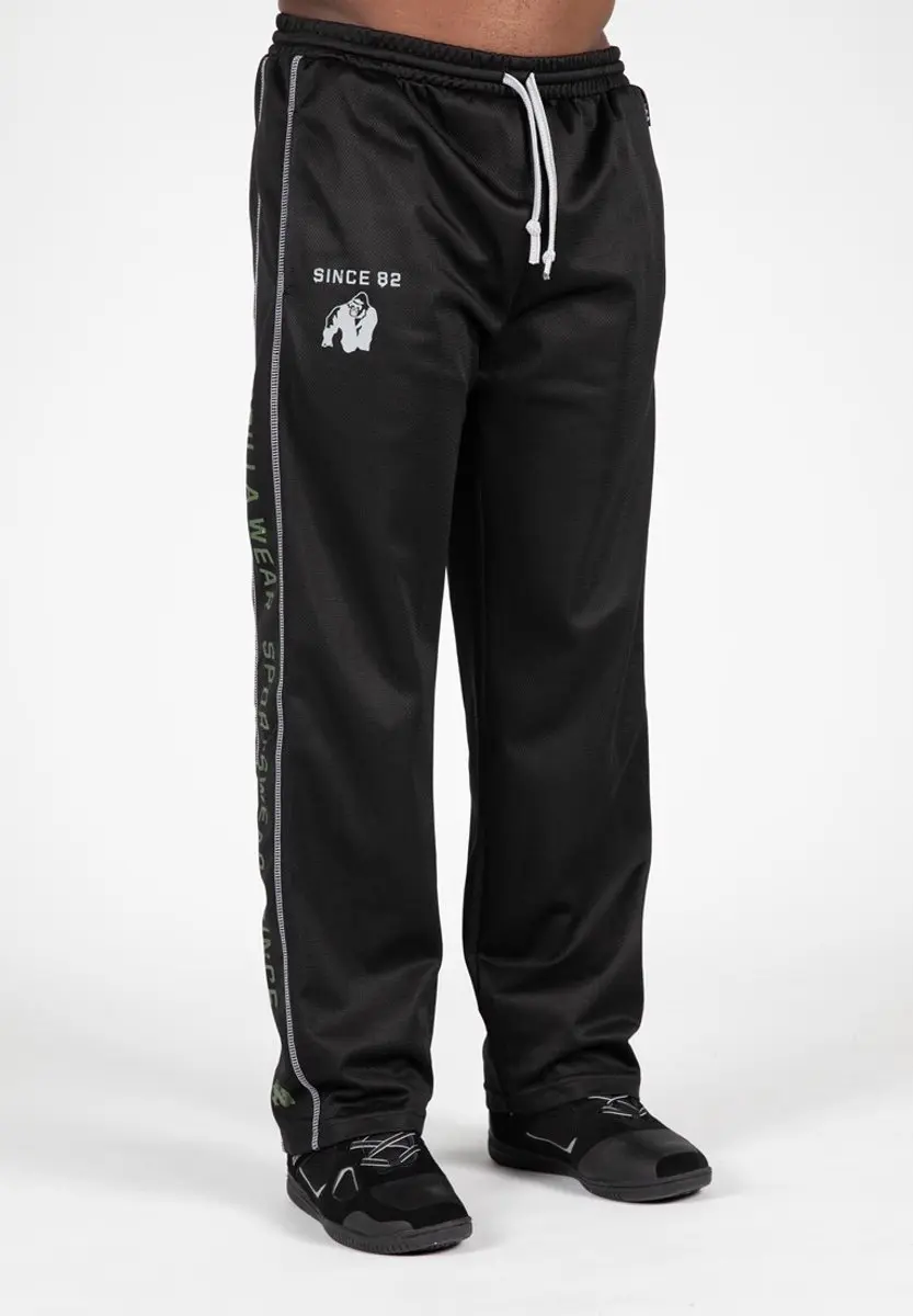 Gorilla Wear Functional Mesh Trainingsbroek S/M - Zwart/Groen