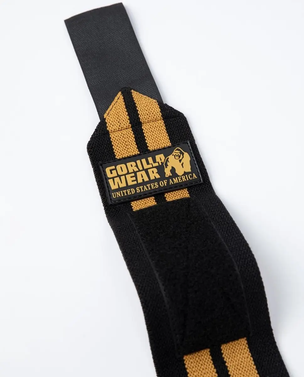 Gorilla Wear Wrist Wraps Pro Krachttraining - Zwart/Goud