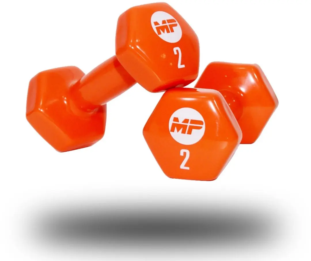 Muscle Power MP920 Vinyl Dumbbells 2x2kg - Zwart