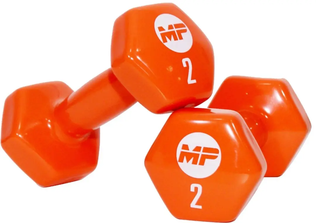 Muscle Power MP920 Vinyl Dumbbells 2x2kg - Zwart