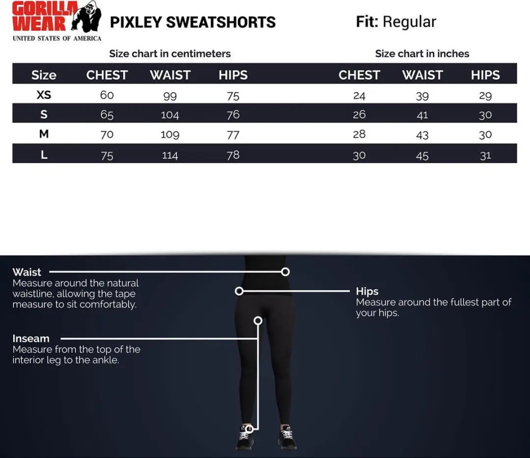 Gorilla Wear Pixley Sweatshort XS - Grijs