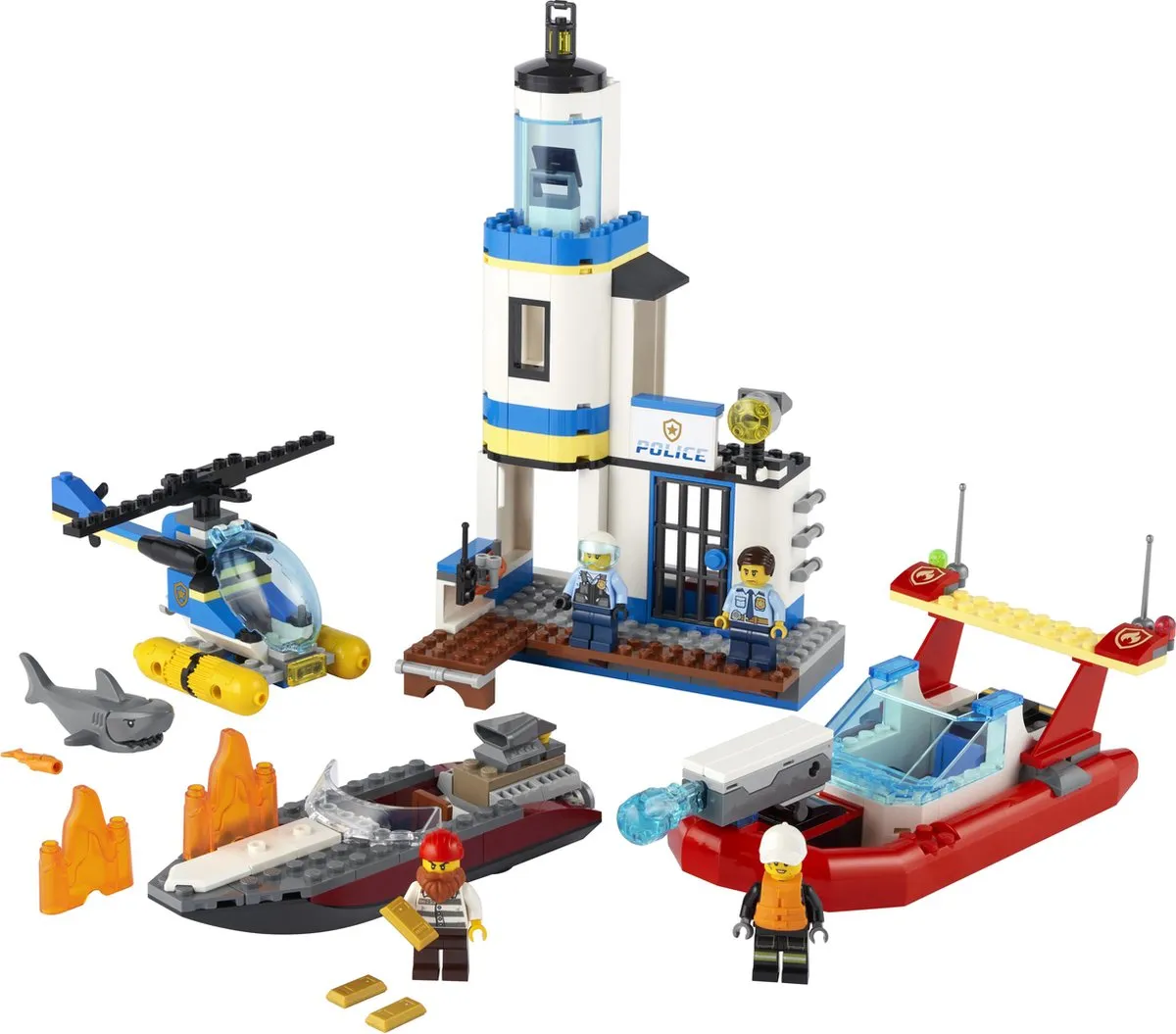 LEGO City Kustpolitie en Brandmissie 60308 - 297 Stukken