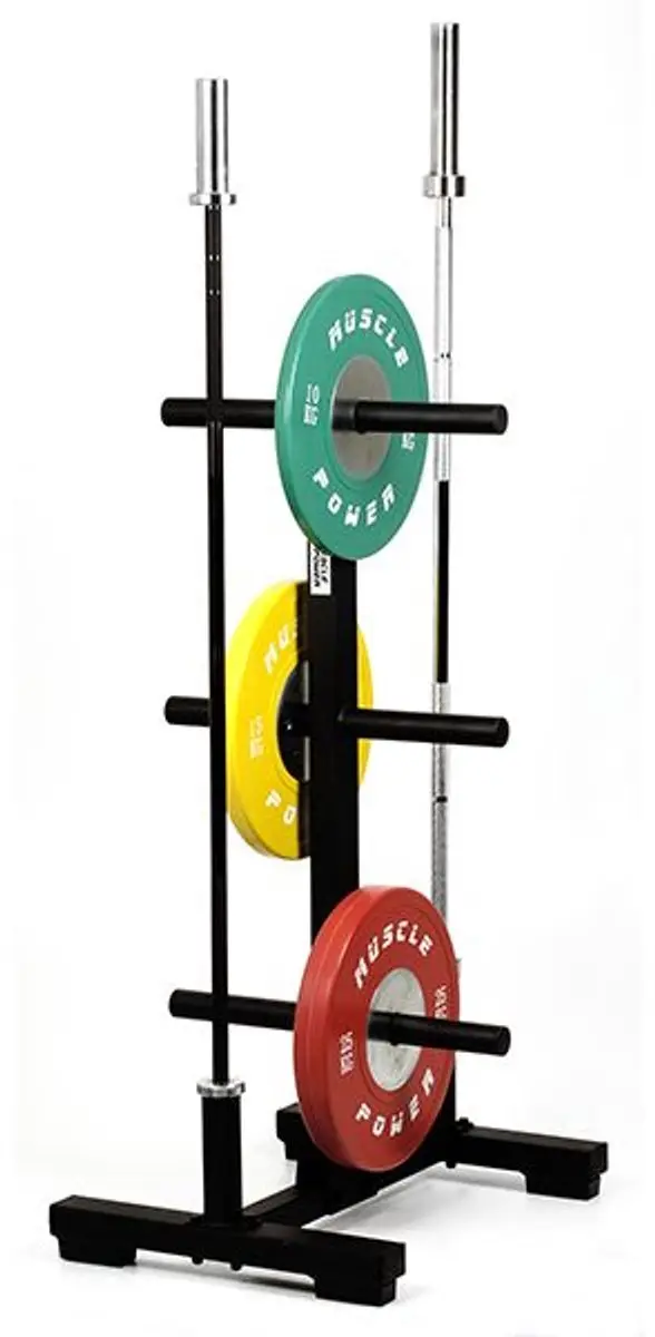 Muscle Power Opbergrek Bumper Plates & Halterstangen 50mm - Zwart
