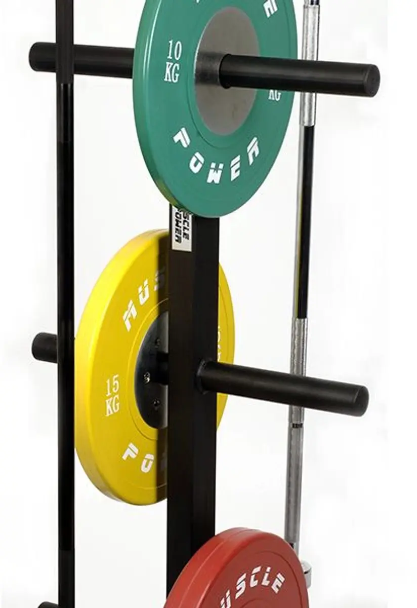 Muscle Power Opbergrek Bumper Plates & Halterstangen 50mm - Zwart