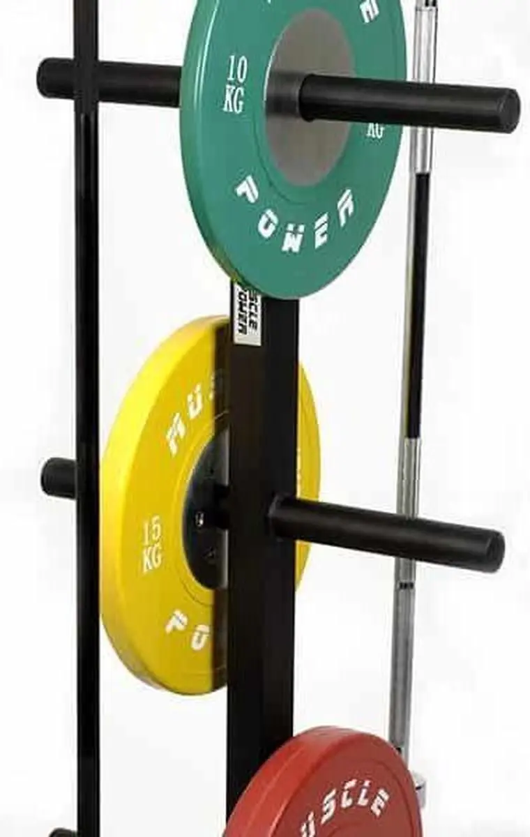 Muscle Power Opbergrek Bumper Plates & Halterstangen 50mm - Zwart - afbeelding 6 van 6