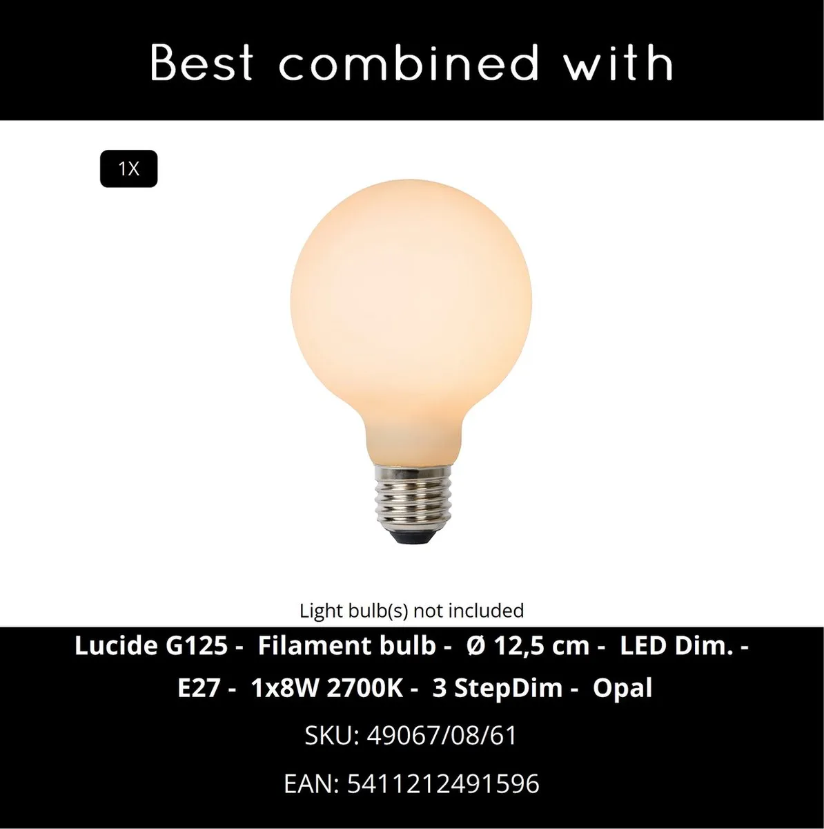 Lucide Macarons Hanglamp Ø24,5cm - 1xE27 - Zwart