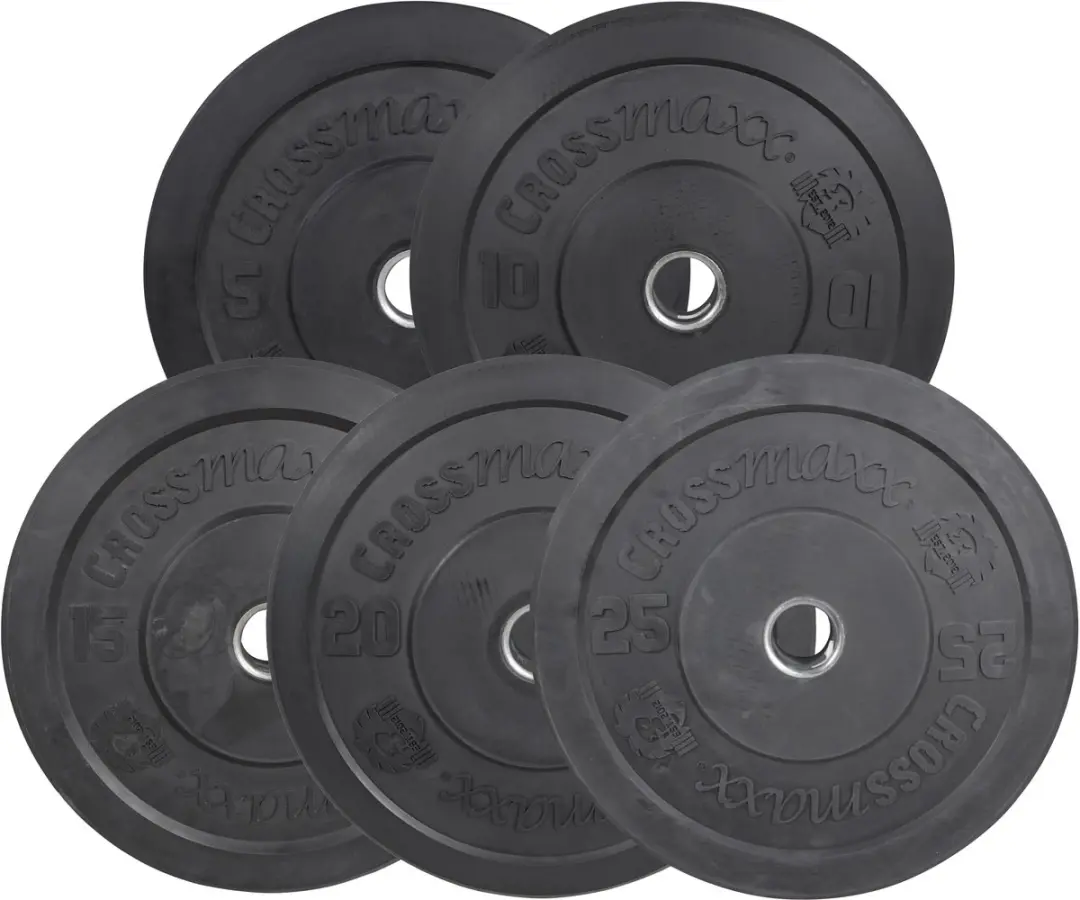 LifeMaxx Crossmaxx Bumper Plate 25kg - Ø45cm - 50mm Halter